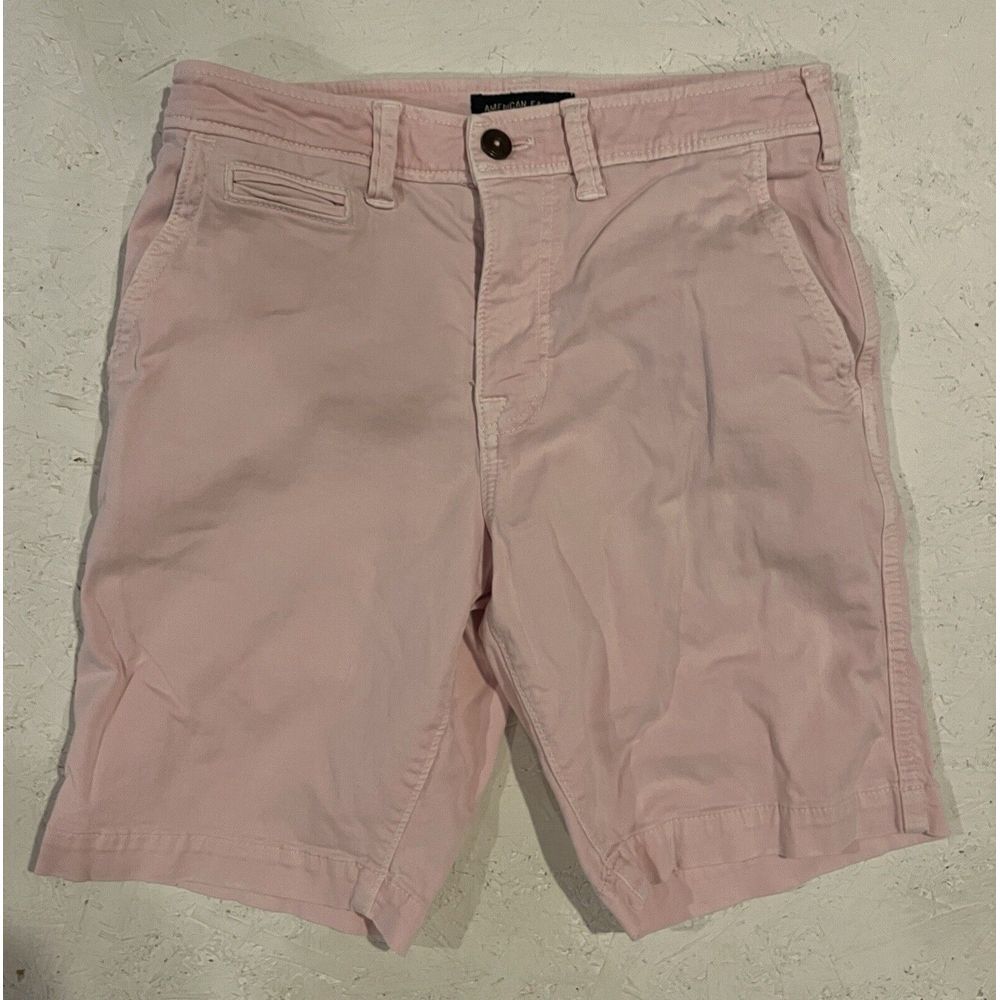 American Eagle Shorts Mens 28 Pink Khaki Extreme Flex Classic Casual